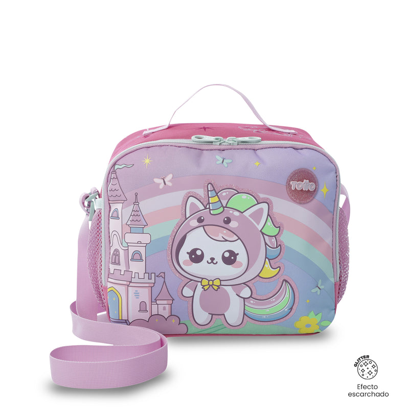 Lonchera Térmica para Niña Magic Spark Grande Rosada