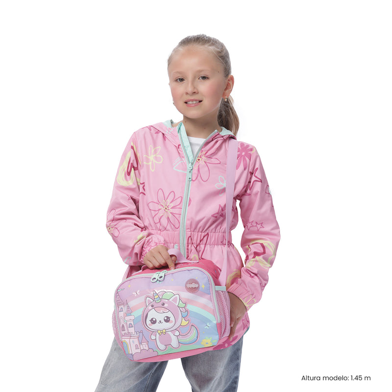 Lonchera Térmica para Niña Magic Spark Grande Rosada