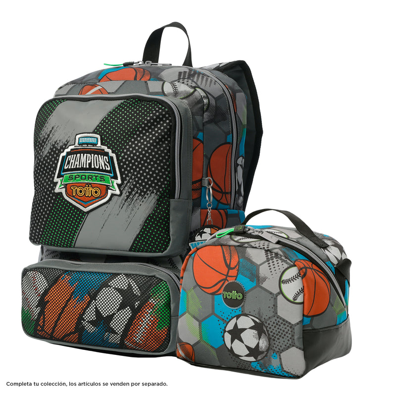 Lonchera Térmica para Niño Multisport Mediana Gris