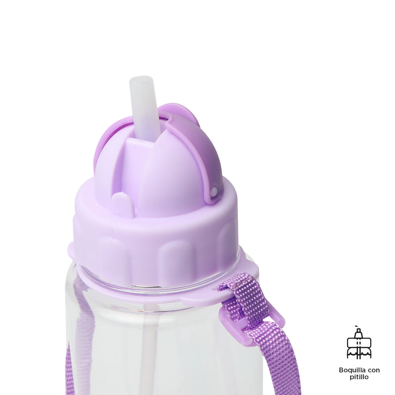 Botellón Emoji para niña Morado