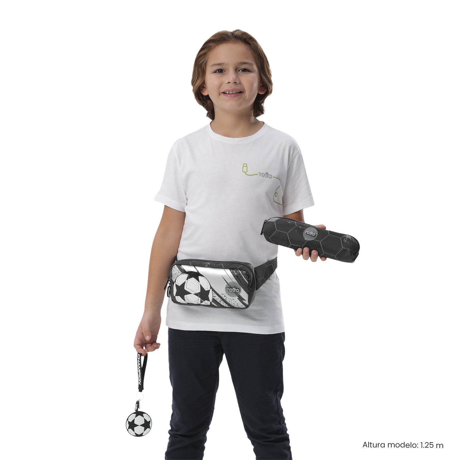 Kit de Regalo Boy Canguro + Cartuchera + Llavero + Postal + Stickers Gris