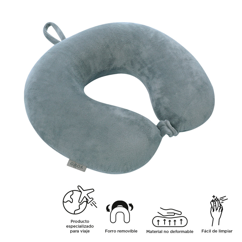 Almohada de Viaje Pylot con Memory Foam Gris