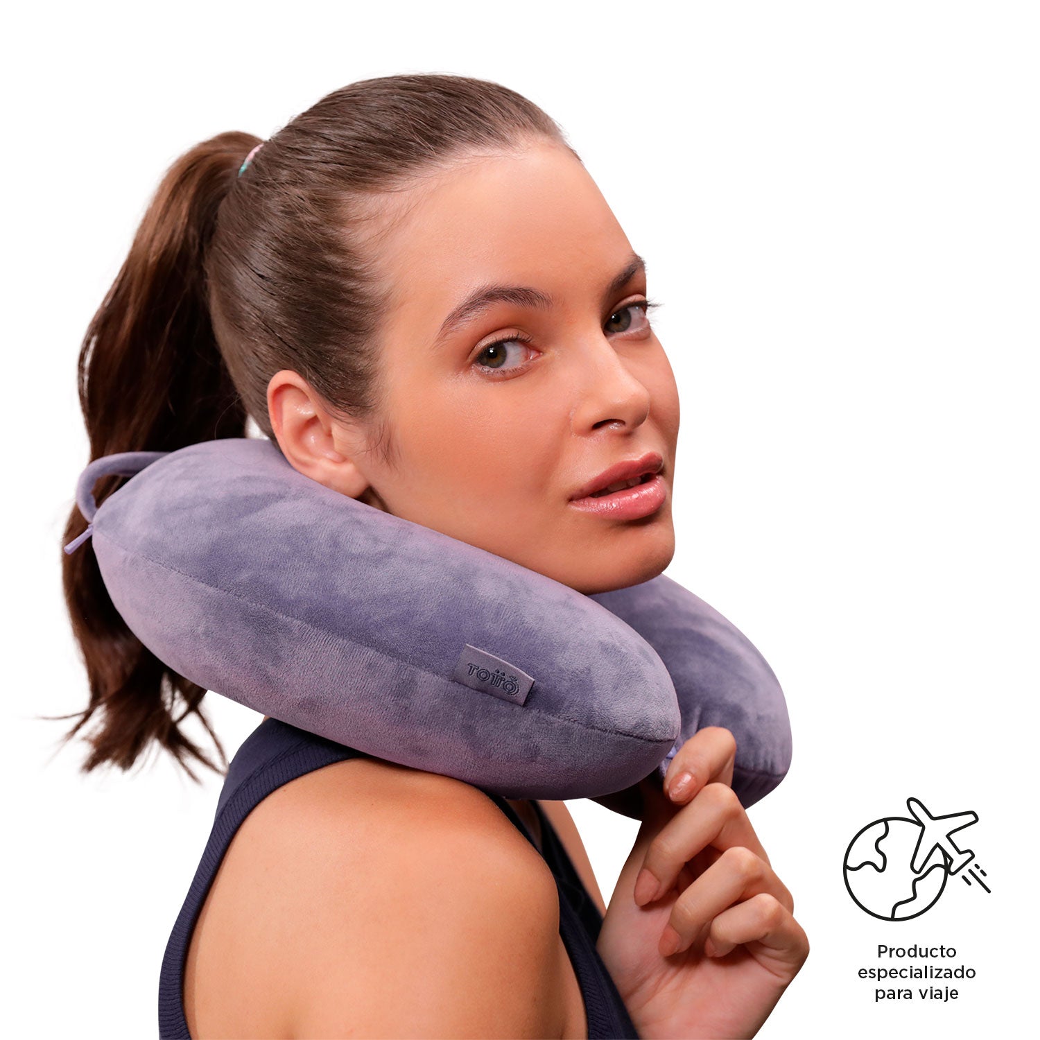 Almohada para cuello Memory Foam Jet Pillow Morada