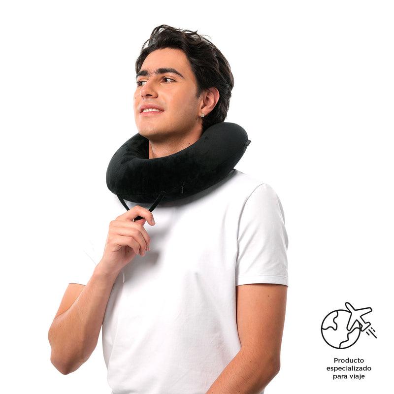 Almohada de viaje Memory Foam Jet Pillow Negra