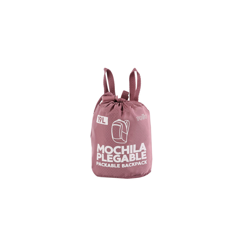 Mochila plegable Troker Rosado