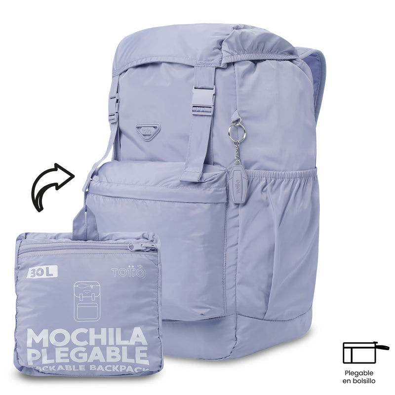 Morral Plegable de Viaje Collapse 30 Mediano Morado