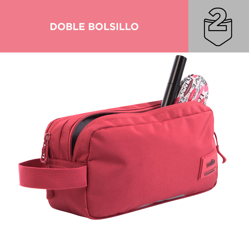 Cartuchera Ecofriendly Unicolor Marañon Color: Rosado