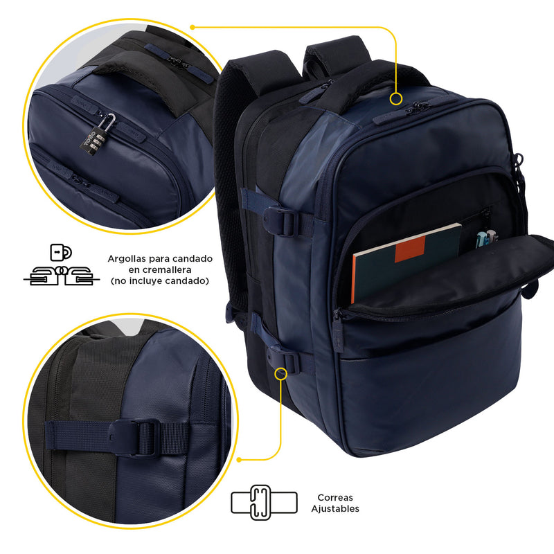 Mochila de viaje mediano trip Azul