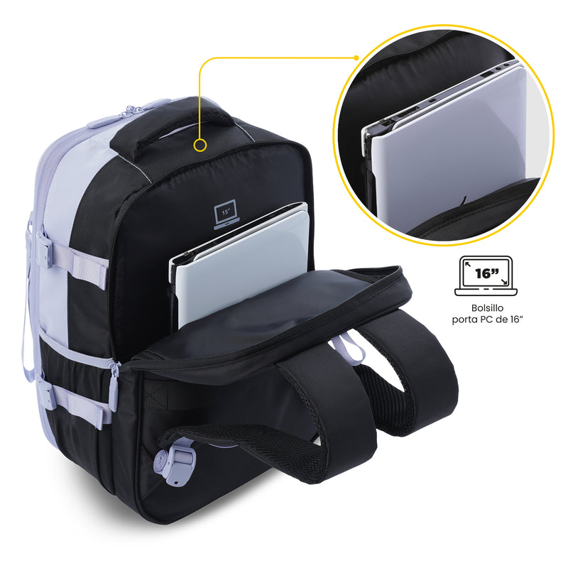 Morral Viajero Mediano Trip Morado