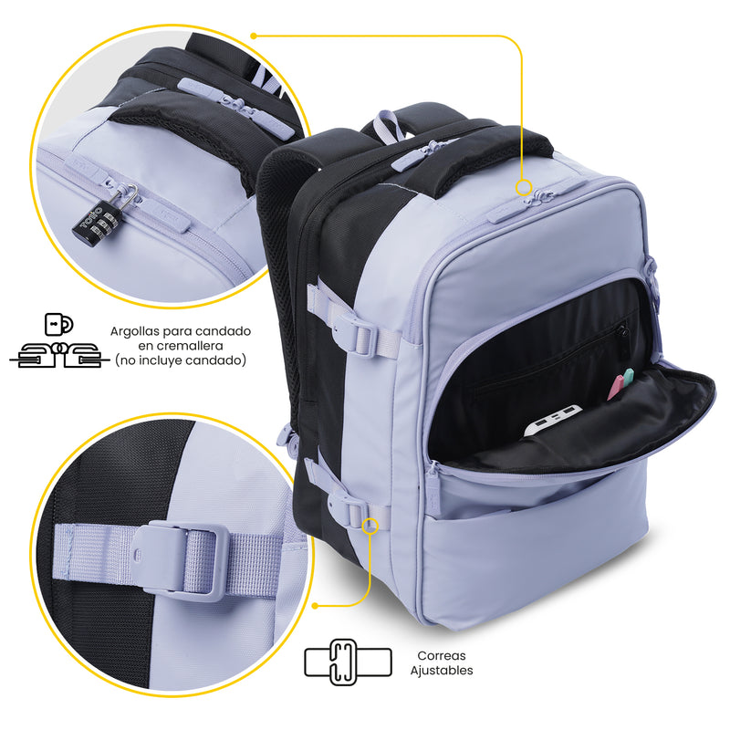 Morral Viajero Mediano Trip Morado