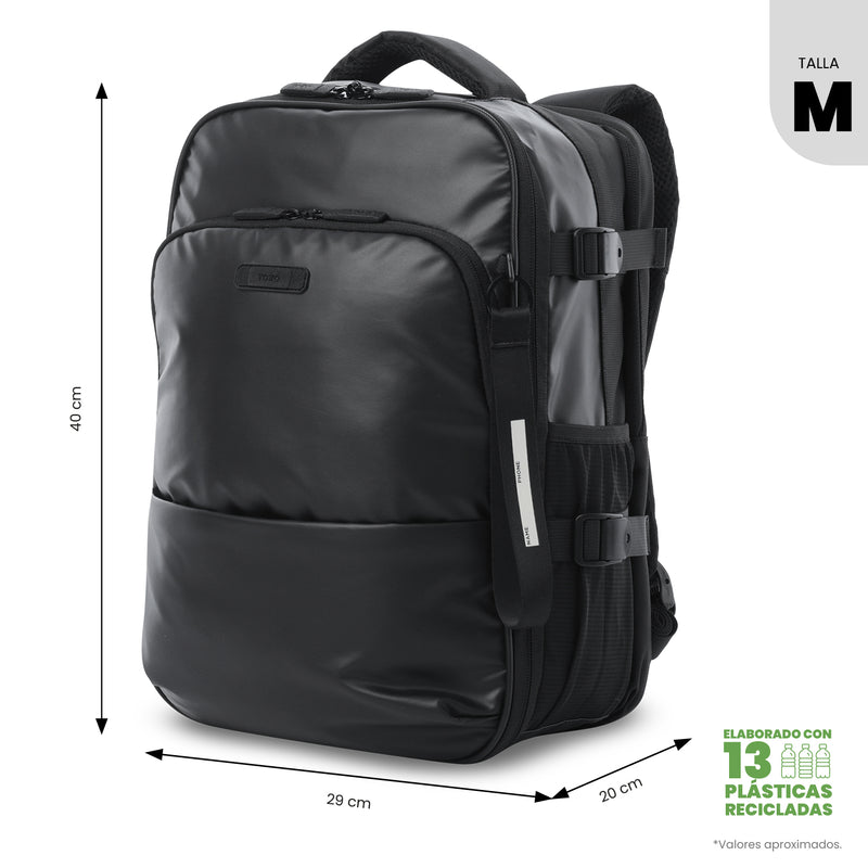 Morral Viajero Mediano Trip Negro