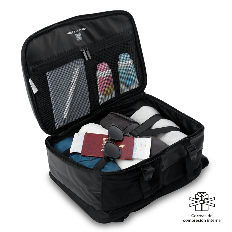 Morral Viajero Mediano Trip Negro