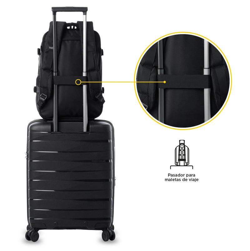 Morral Viajero Mediano Trip Negro