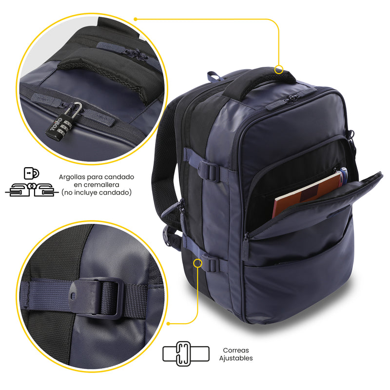 Mochila Viajera Mediana Trip Azul