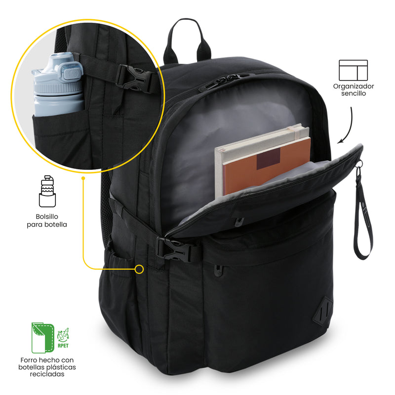 Mochila Viajero Grande Easy Negro