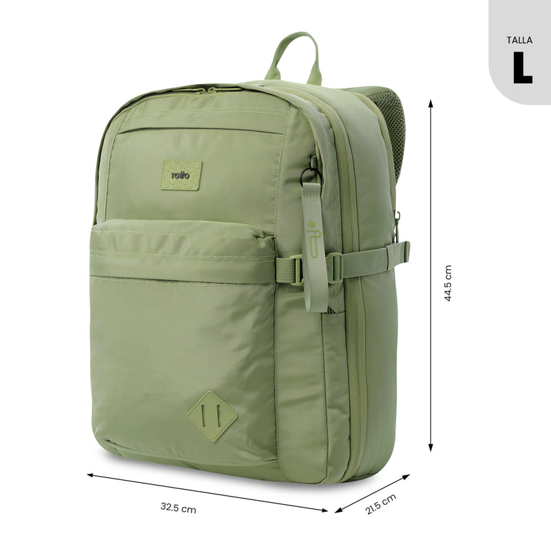 Mochila Viajero Grande Easy Verde