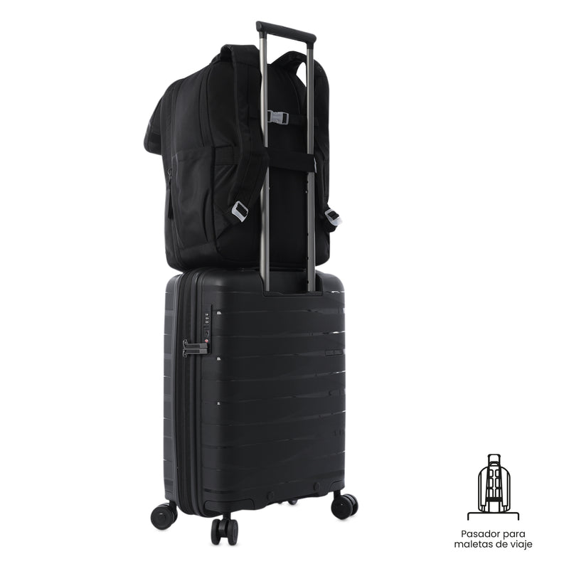 Mochila de Viaje Grande Elan Travel Negro