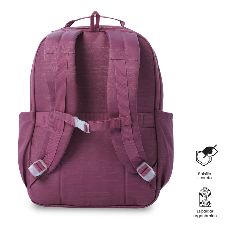 Mochila de Viaje Grande Elan Travel Shiny Rosado