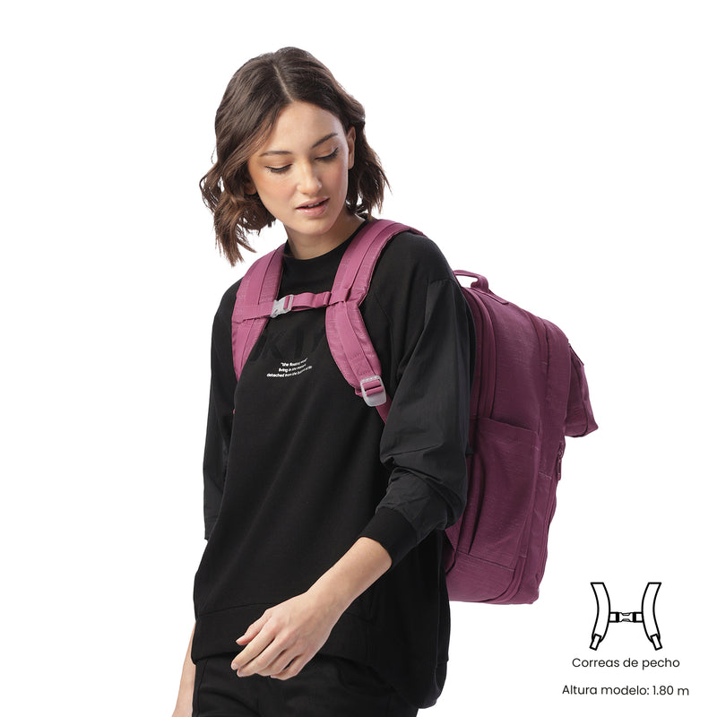 Mochila de Viaje Grande Elan Travel Shiny Rosado