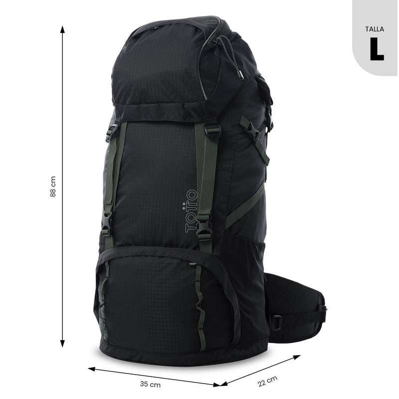 Mochila Outdoor Summit 65 Grande Negro