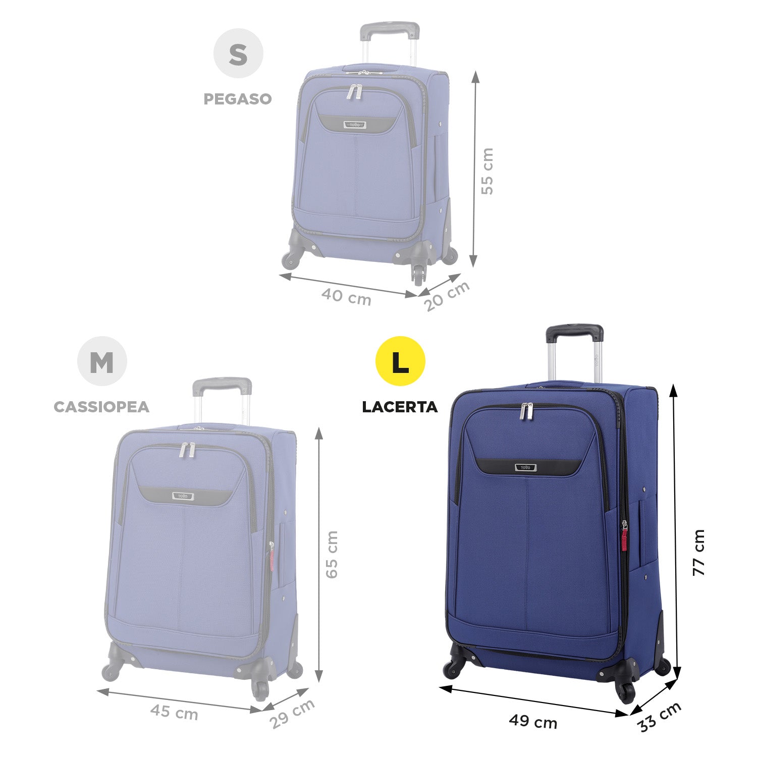 Maleta de Viaje Grande con Ruedas 360 Lacerta