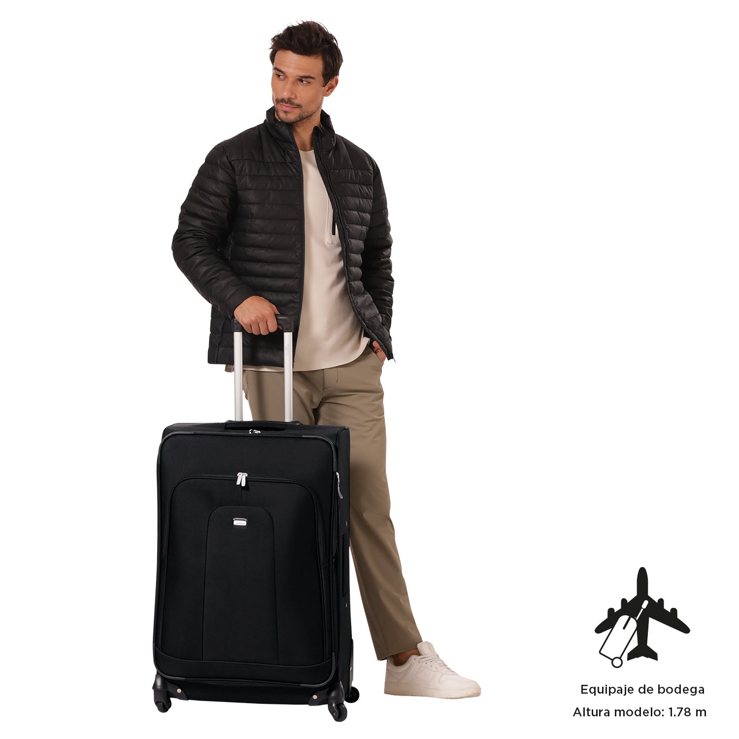 Maleta de viaje grande 360 Andromeda 2.0 L Negra