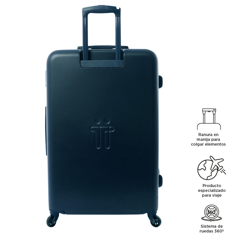 Maleta de viaje grande 360 Bazy L Azul