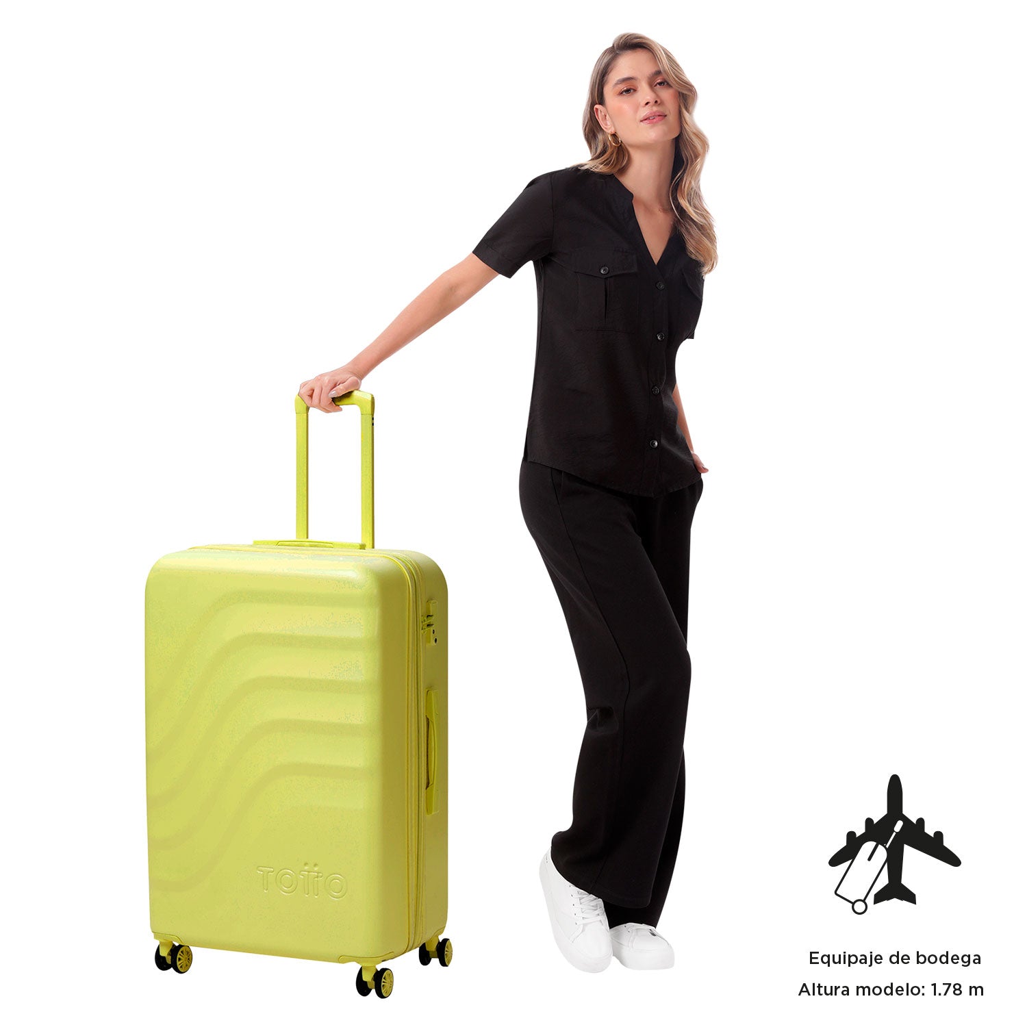 Maleta de Viaje Grande 360 Bazy+ Bodega Amarilla