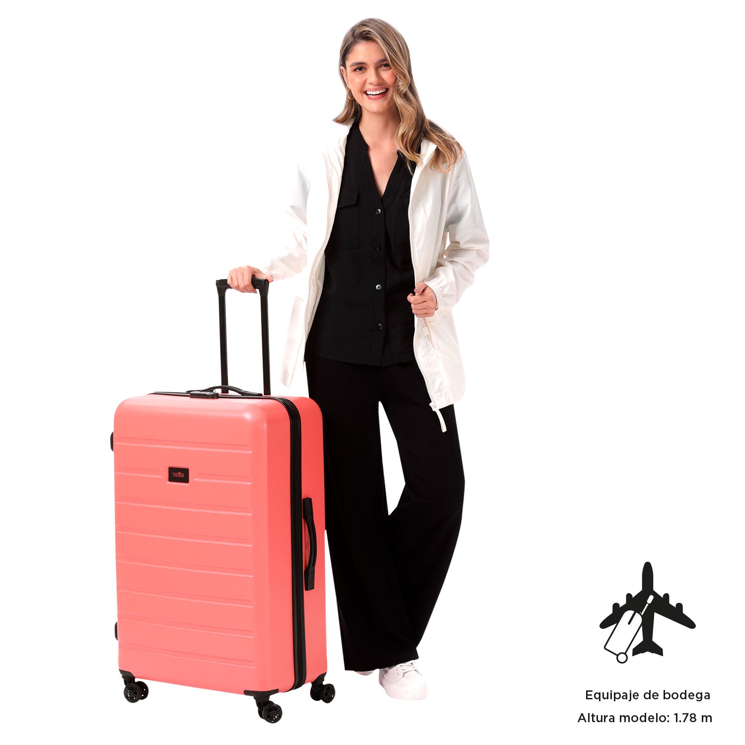 Maleta de Viaje Grande 360 Harbor Bodega Rosada