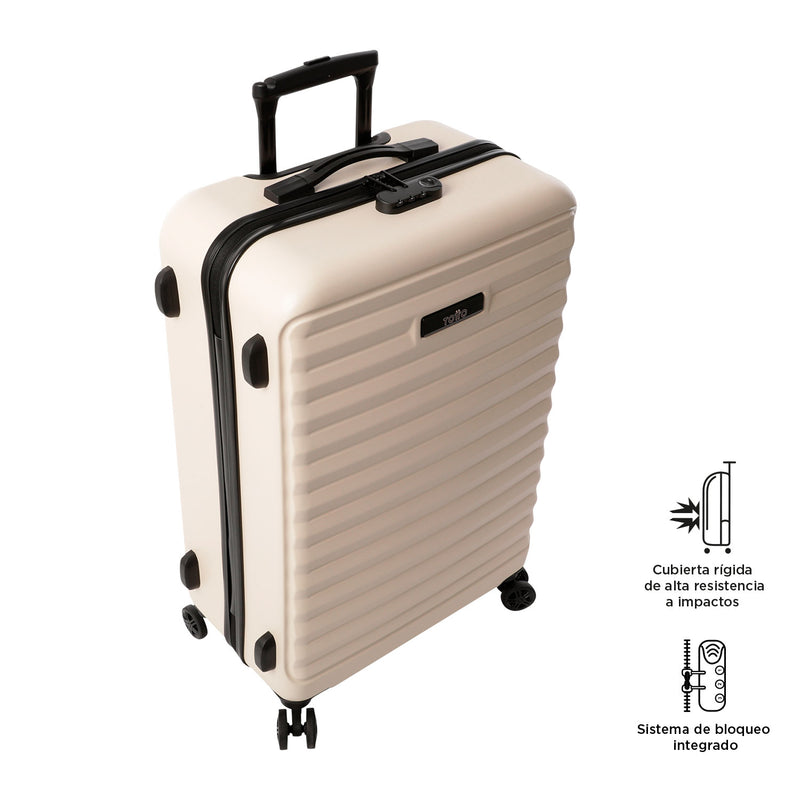 Maleta de 23 Kg 360 Helios Mediana Rosada