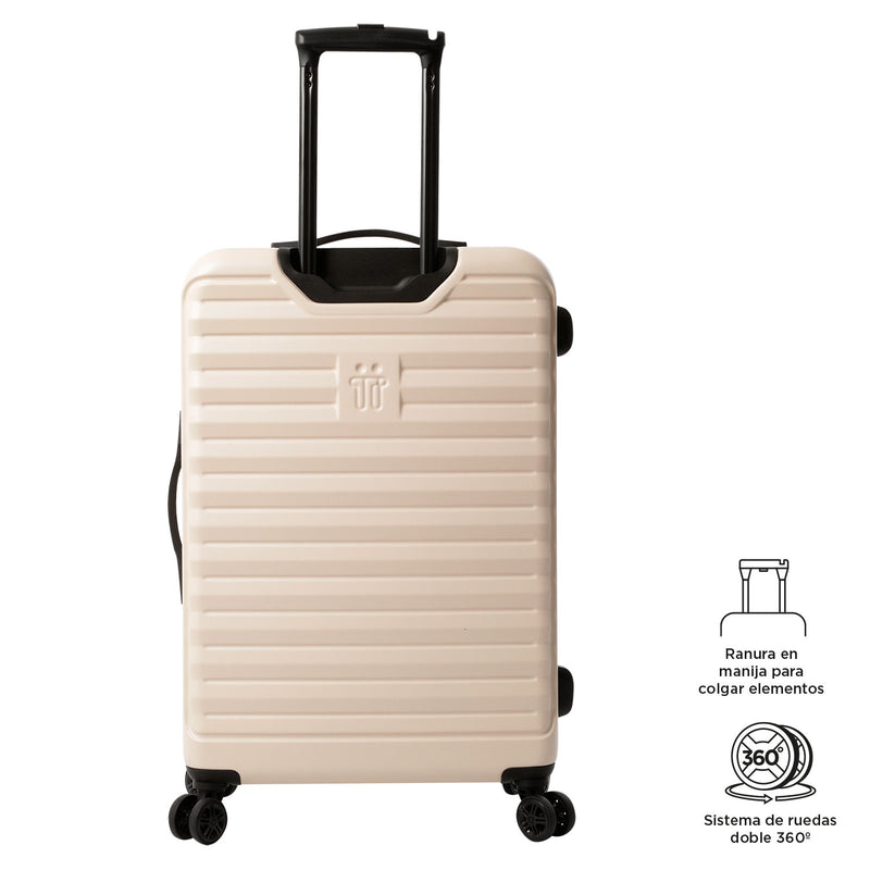 Maleta de 23 Kg 360 Helios Mediana Rosada