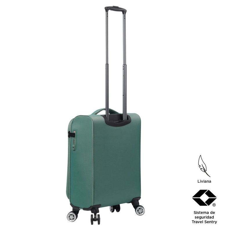 Maleta de Cabina 360 Liviana de 10 kilos Verde