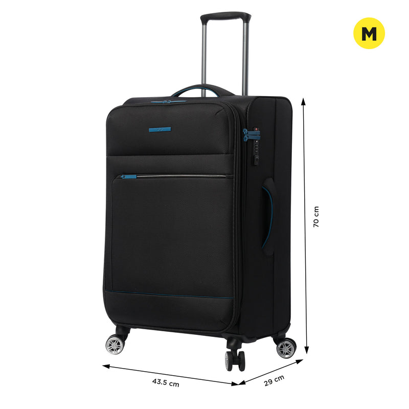 Maleta de 23 Kg 360 Liviana Mediana Negra