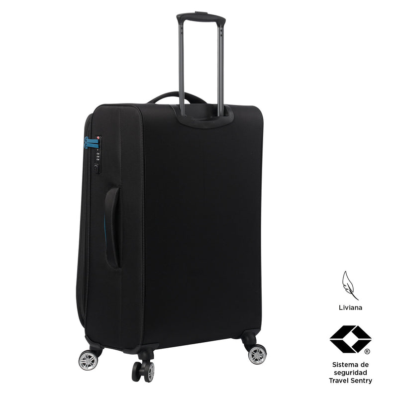 Maleta de 23 Kg 360 Liviana Mediana Negra