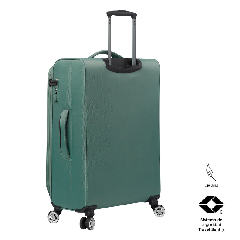 Maleta de 23 Kg 360 Liviana Mediana Verde