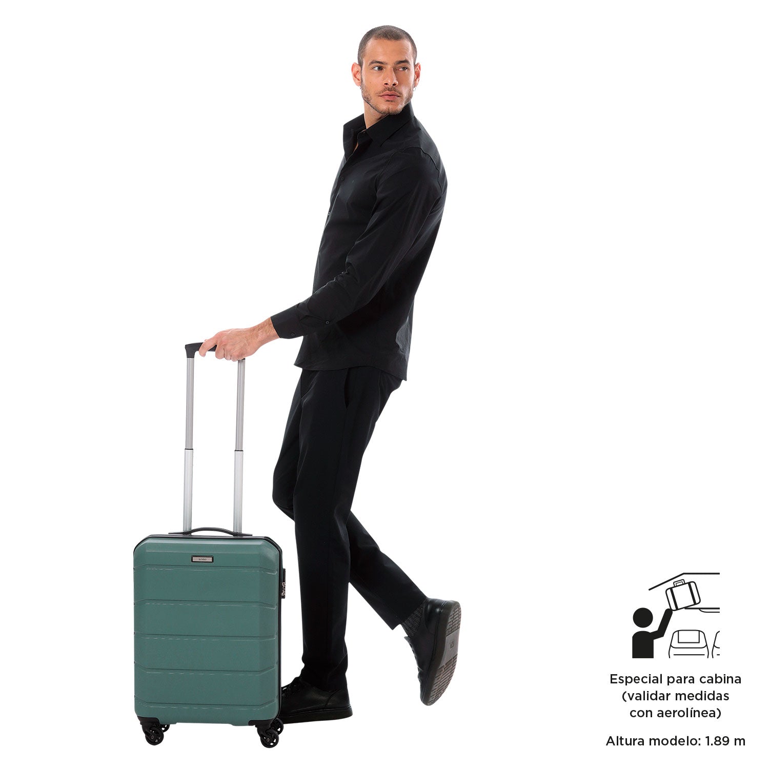 Maleta de Cabina 360 Rayatta de 10 kilos Verde