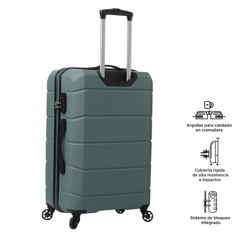 Maleta de 23 Kg 360 Rayatta Mediana Verde