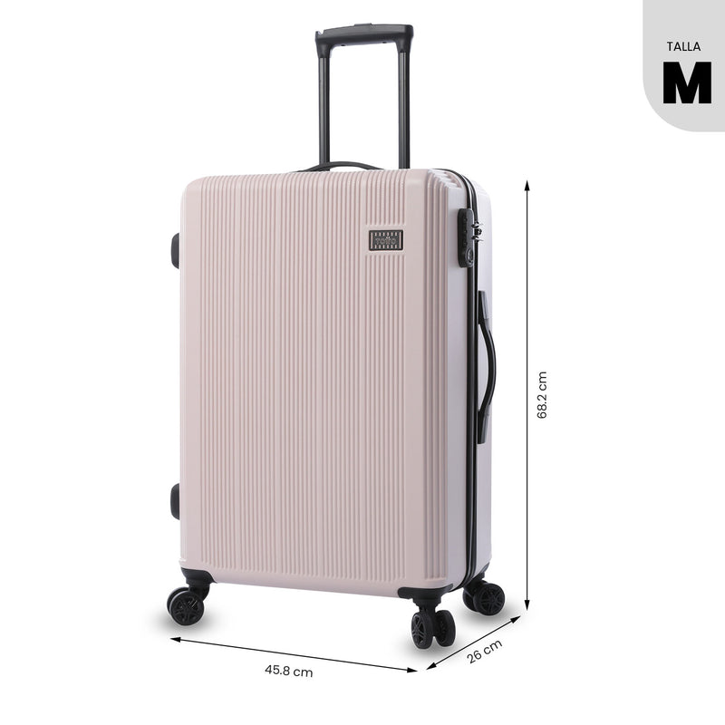 Maleta de Viaje Mediana 360 Sko Rosada