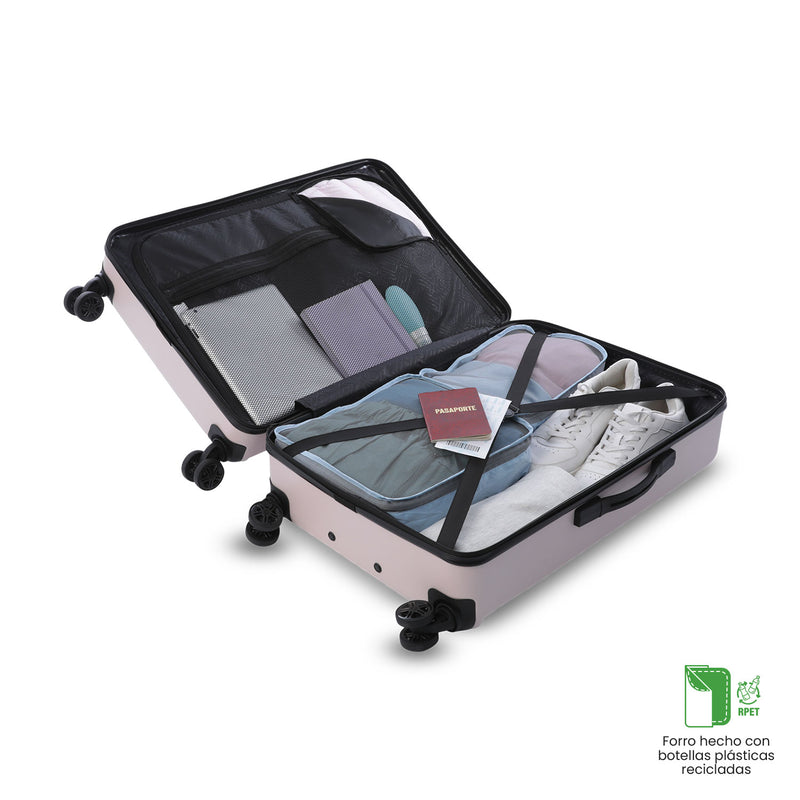 Maleta de Viaje Mediana 360 Sko Rosada