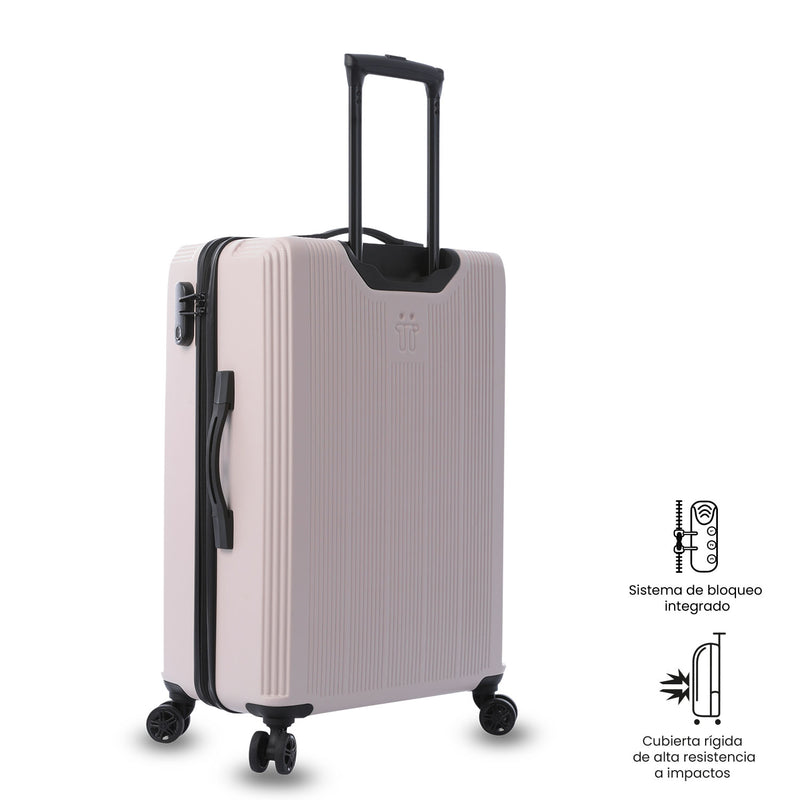 Maleta de Viaje Mediana 360 Sko Rosada