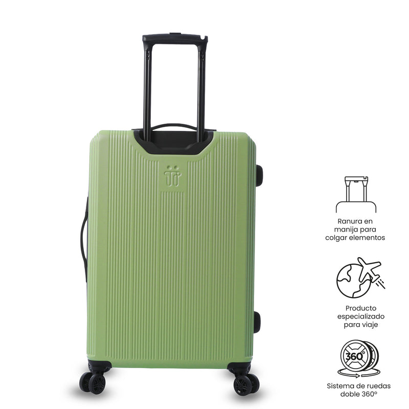 Maleta de Viaje Mediana 360 Sko Verde