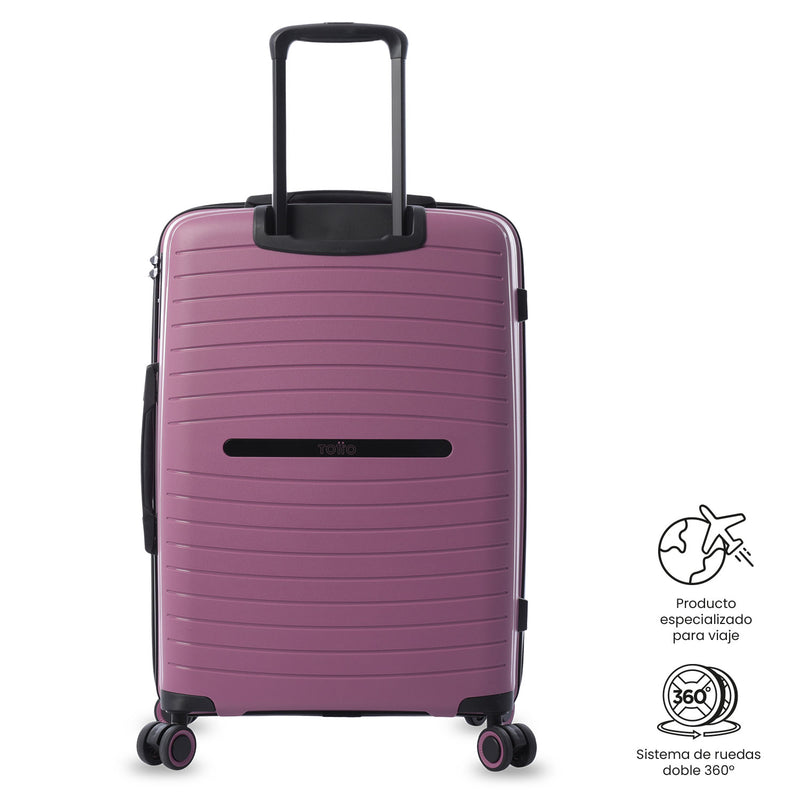 Maleta de Viaje Mediana 360 Wave 2.0 Rosada