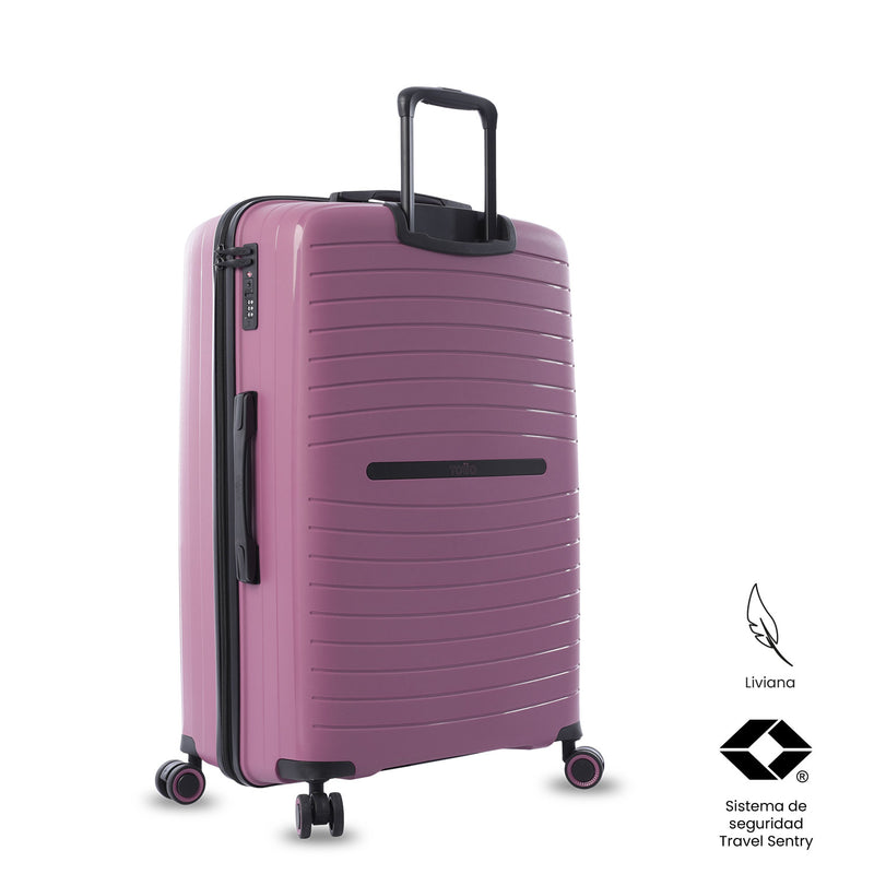 Maleta de Viaje Grande 23 Kilos 360 Wave 2.0 Rosada