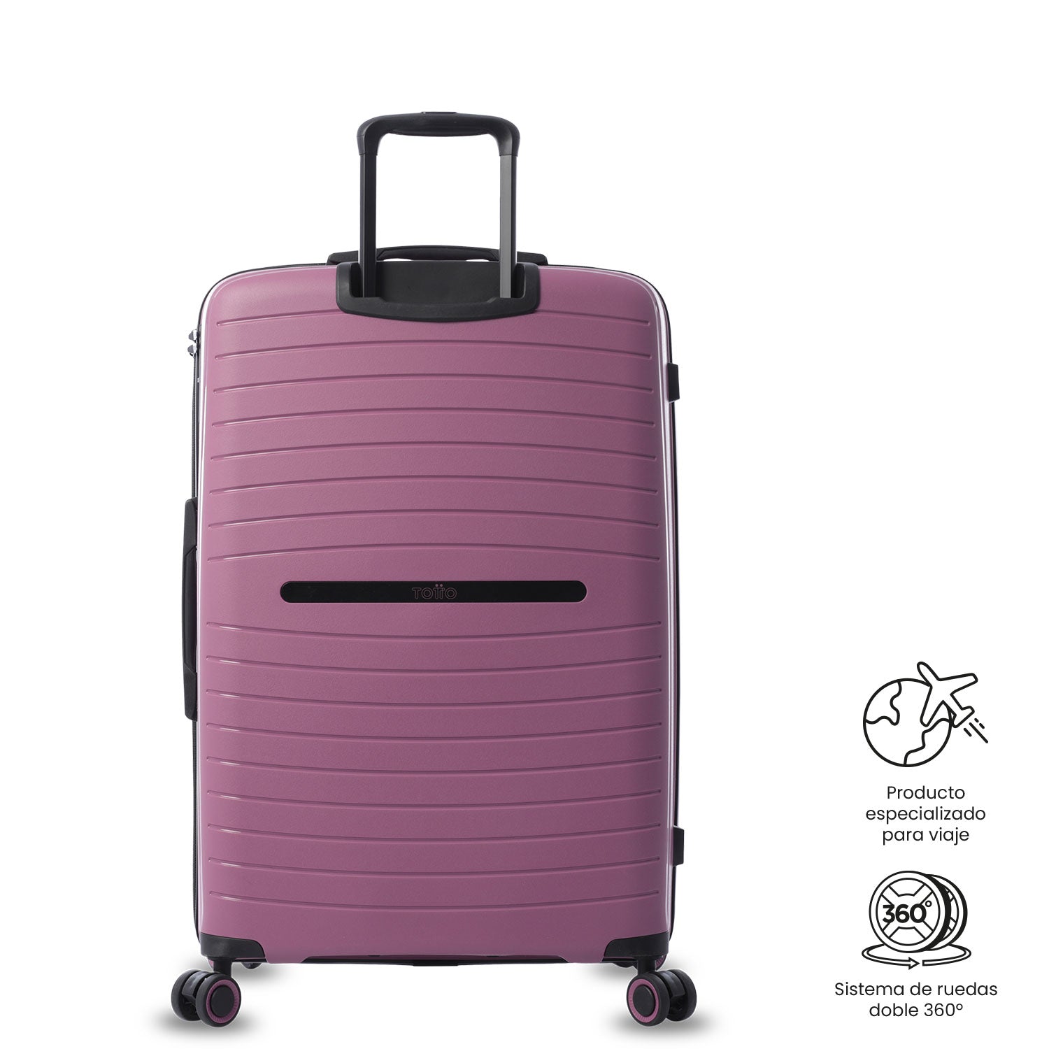Maleta de Viaje Grande 23 Kilos 360 Wave 2.0 Rosada