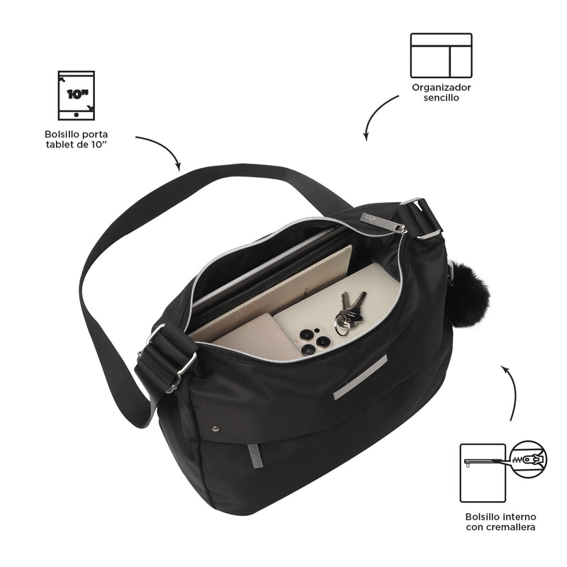 Bolso para Mujer Porta Tableta 10" Adelaide 1 2.0 Negro