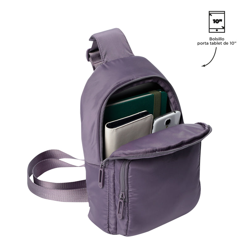 Bolso Mujer Porta Tableta 10" Logar 2.0 Morado