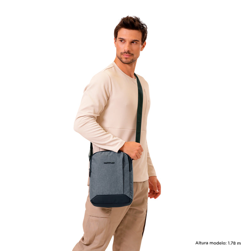 Bolso para Hombre Hexa Crossbody Gris