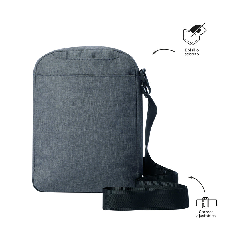 Bolso para Hombre Hexa Crossbody Gris