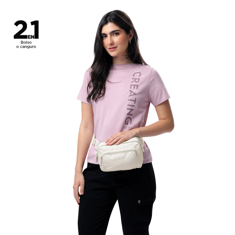 Bolso para Mujer 2 en 1 Funty Crossbody Blanco