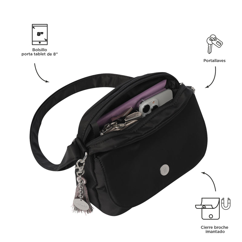 Bolso para Mujer Porta Tableta 8" Corneana 2.0 Negro